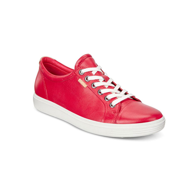ecco-chaussure-marche-femme-soft-rouge ecco-chaussure-marche-femme-soft-rouge